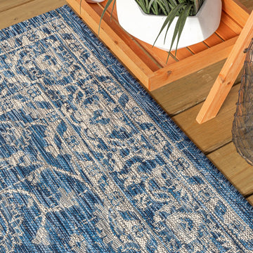 Palazzo Vine And Border Textured Weave Indoor/outdoor Area Rug